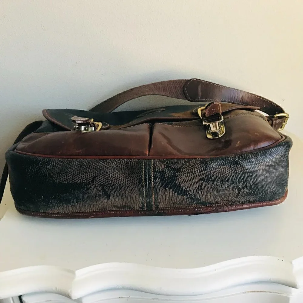 Vintage Distressed Orvis Messenger Book Laptop Crossbody Bag